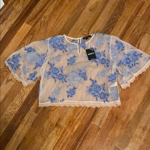 Forever 21 embodied floral crop top